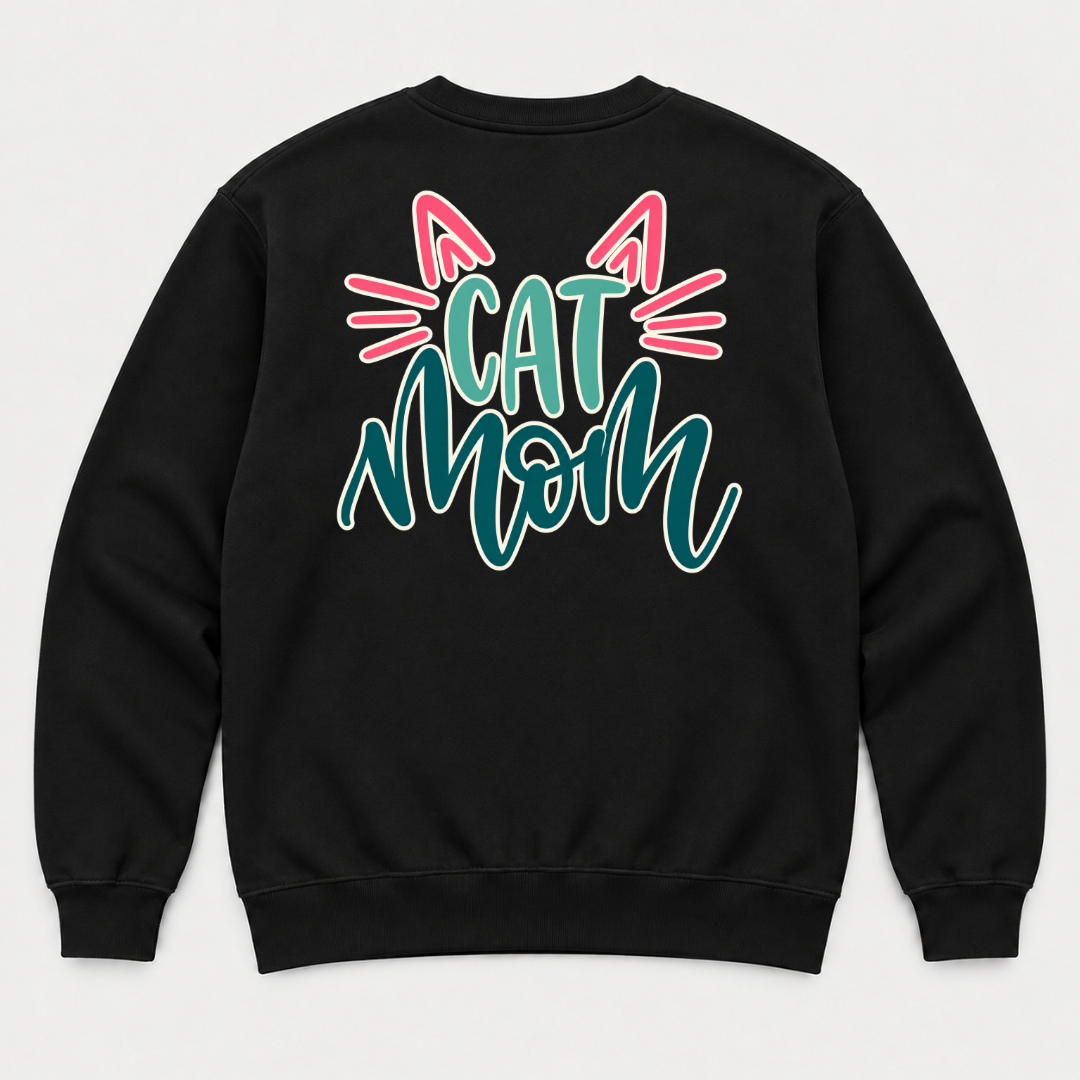 Cat Mom Pastel Lettering Graphic T-Shirt & Sweatshirt