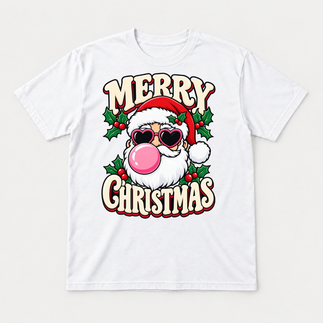 Funny Santa Bubblegum Christmas T-Shirt & Sweatshirt