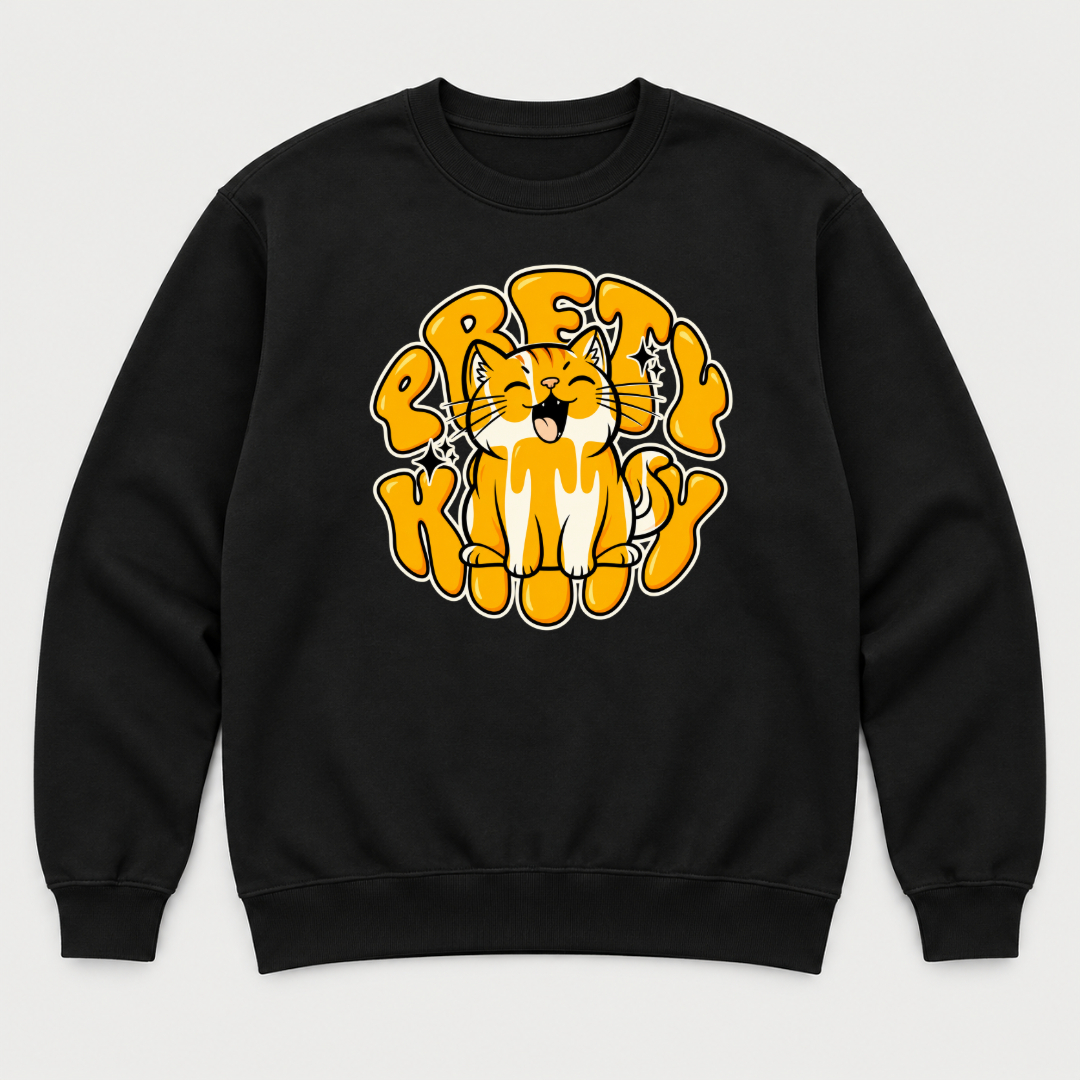 Best Kitty Happy Cat Graphic T-Shirt & Sweatshirt