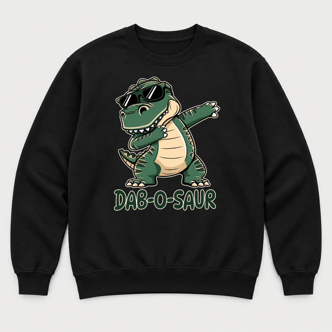 Dab-O-Saur Dinosaur Graphic T-Shirt & Sweatshirt