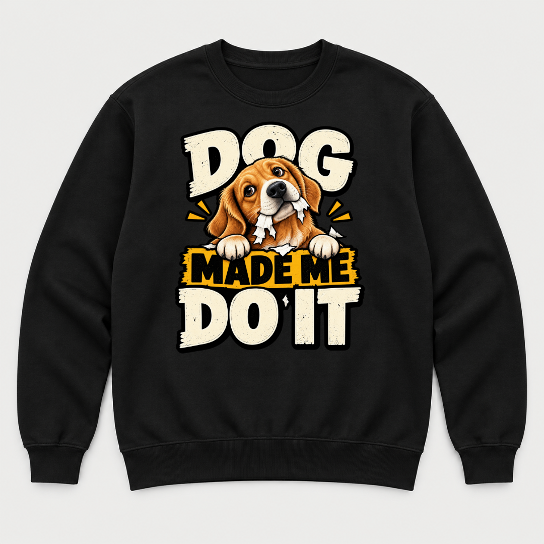 Dog Made Me Do It Beagle Graphic T-Shirt & Sweatshirt