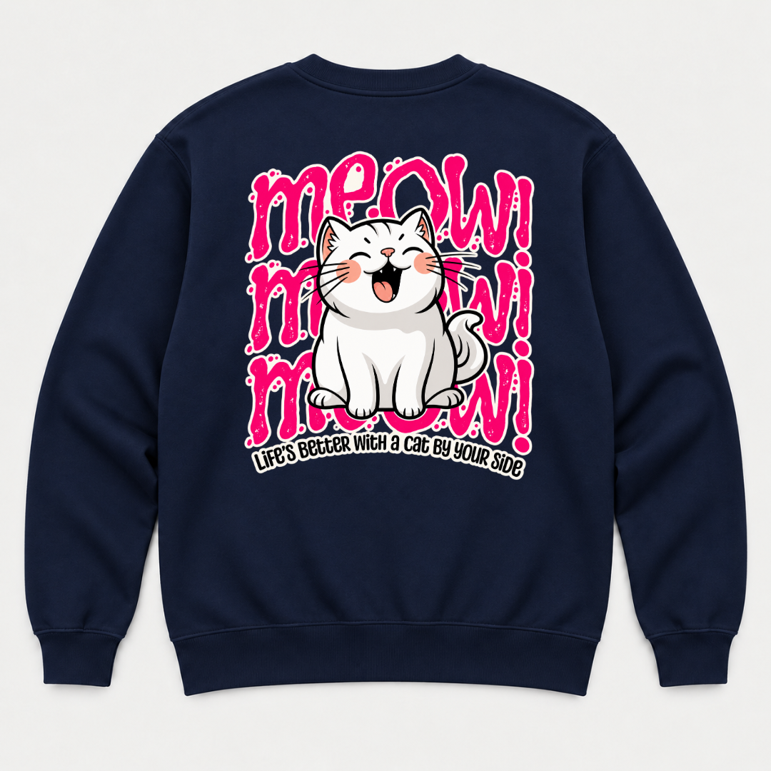 Life’s Better With a Cat Graphic T-Shirt & Sweatshirt