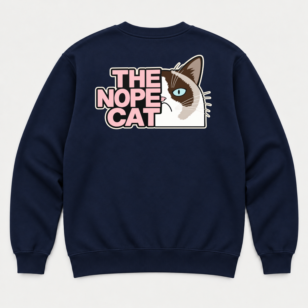 The Nope Cat Grumpy Feline Graphic T-Shirt & Sweatshirt