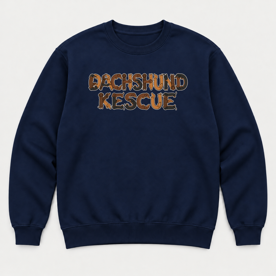 Dachshund Rescue Dog Lettering Graphic T-Shirt & Sweatshirt