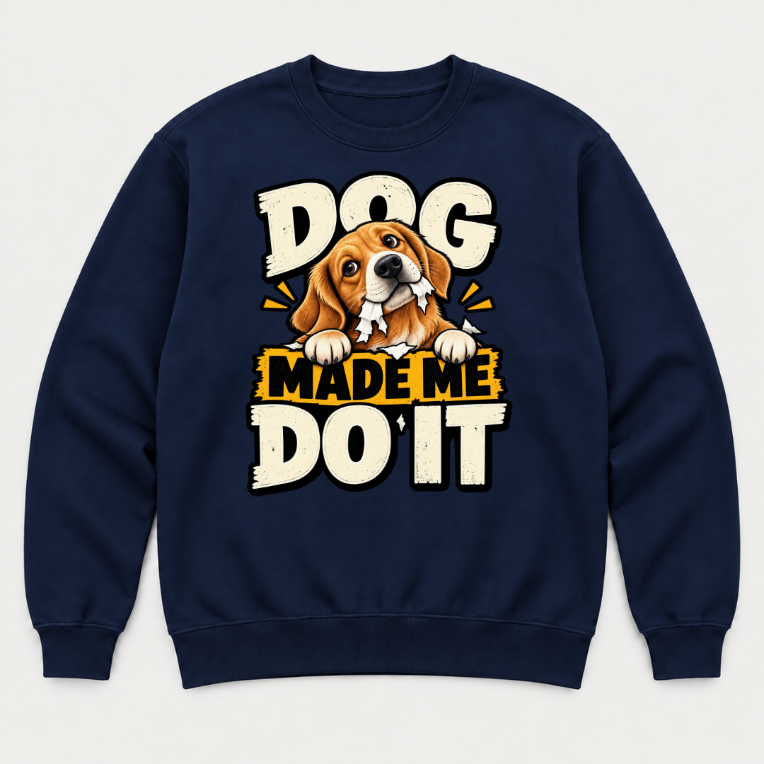 Dog Made Me Do It Beagle Graphic T-Shirt & Sweatshirt