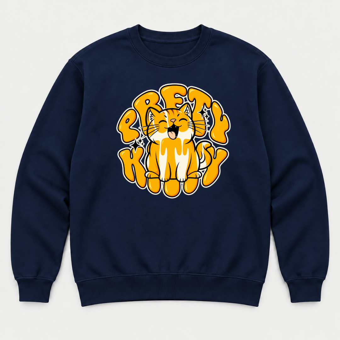 Best Kitty Happy Cat Graphic T-Shirt & Sweatshirt