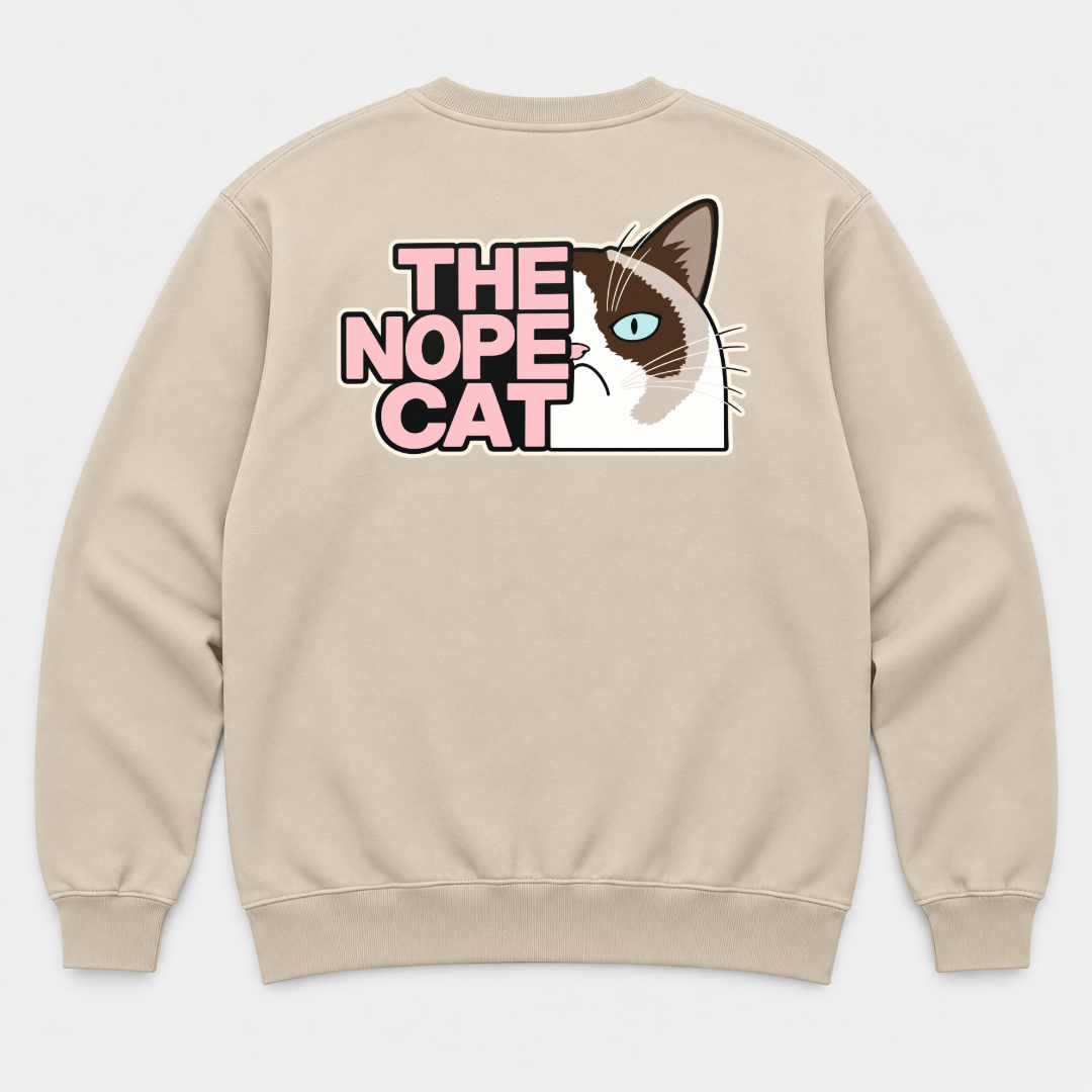 The Nope Cat Grumpy Feline Graphic T-Shirt & Sweatshirt