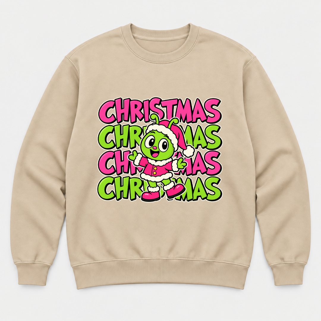 Green Alien Christmas Graphic T-Shirt & Sweatshirt