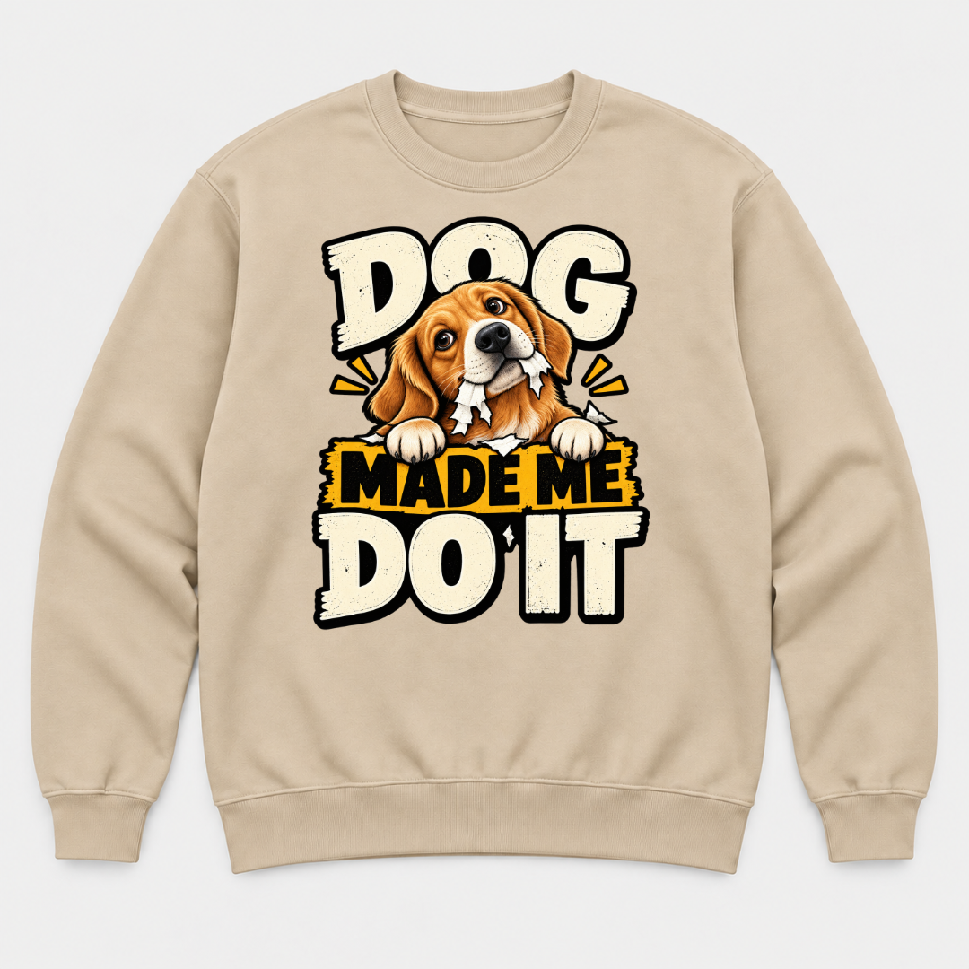 Dog Made Me Do It Beagle Graphic T-Shirt & Sweatshirt