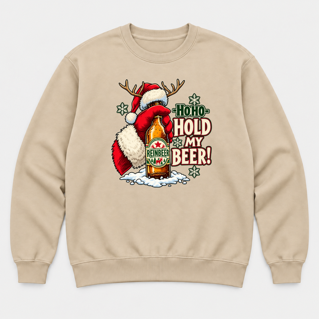 Ho Ho Hold My Beer Christmas Santa Graphic T-Shirt & Sweatshirt