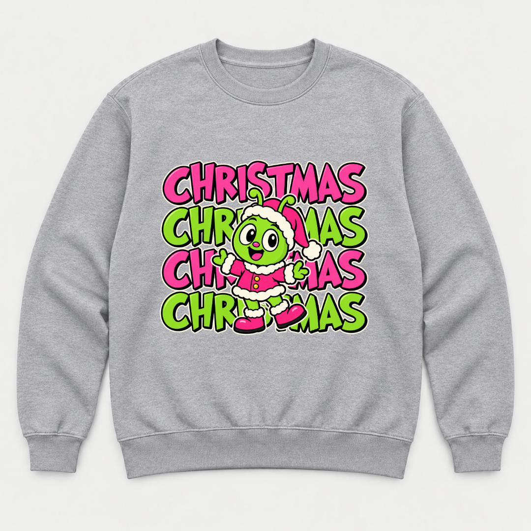 Green Alien Christmas Graphic T-Shirt & Sweatshirt