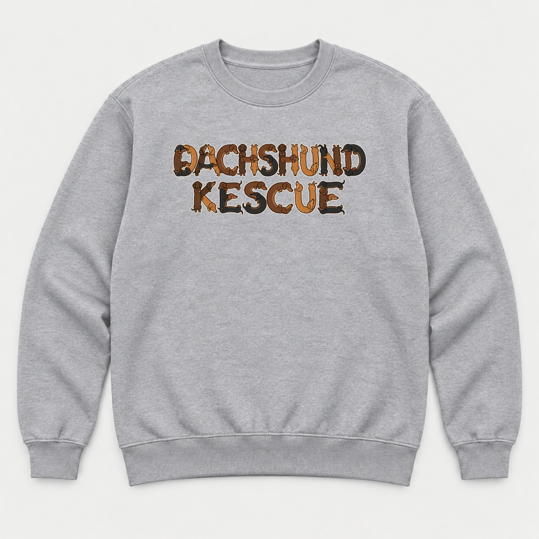 Dachshund Rescue Dog Lettering Graphic T-Shirt & Sweatshirt