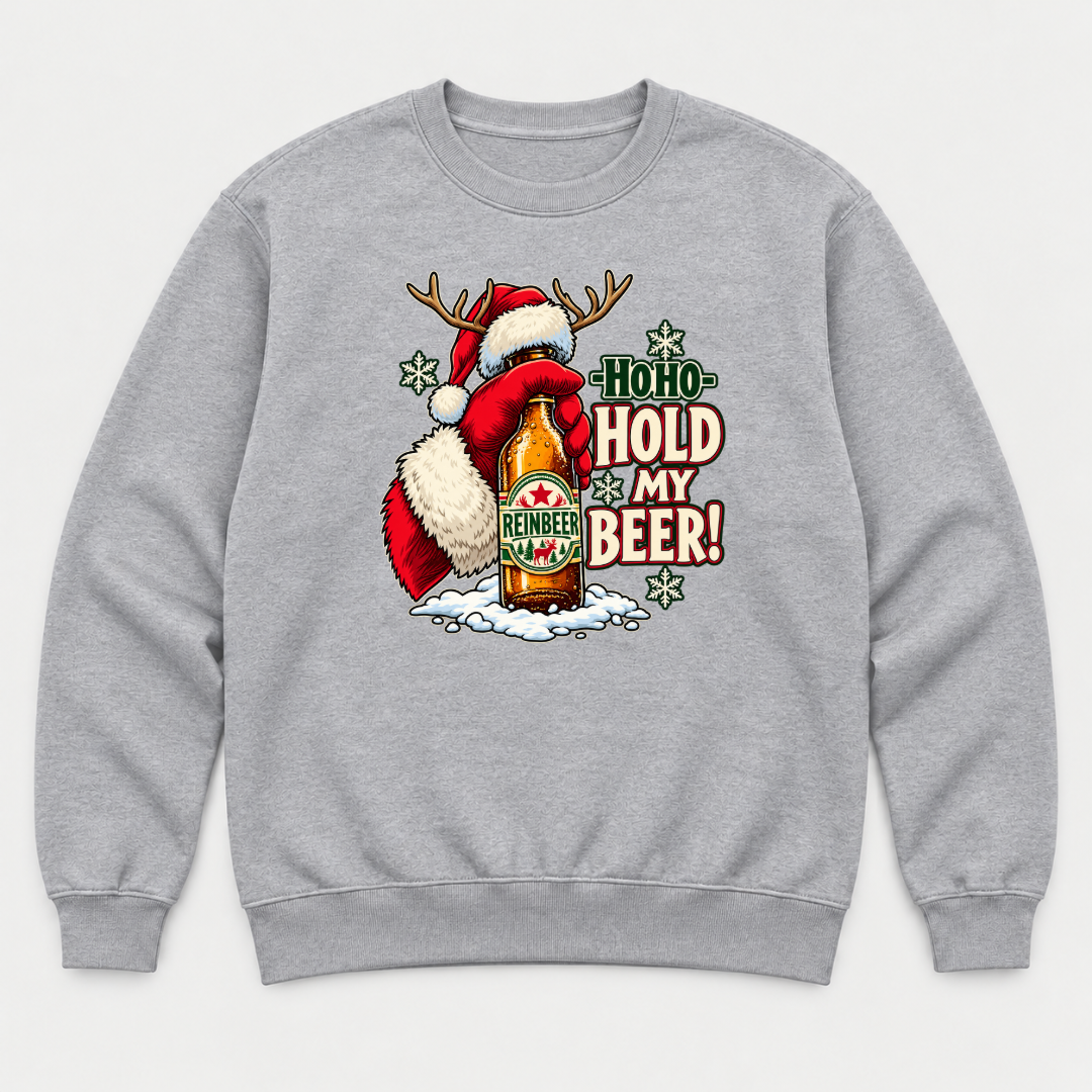 Ho Ho Hold My Beer Christmas Santa Graphic T-Shirt & Sweatshirt