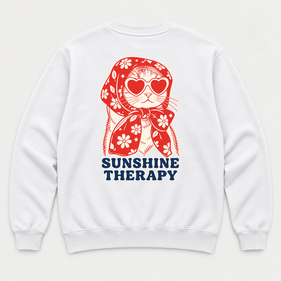 Sunshine Therapy Floral Cat T-Shirt & Sweatshirt