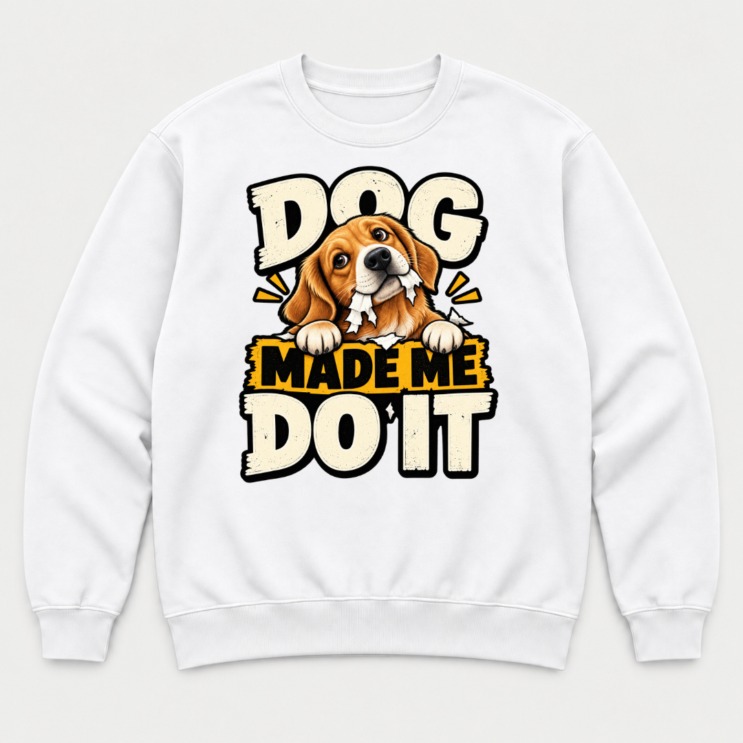 Dog Made Me Do It Beagle Graphic T-Shirt & Sweatshirt