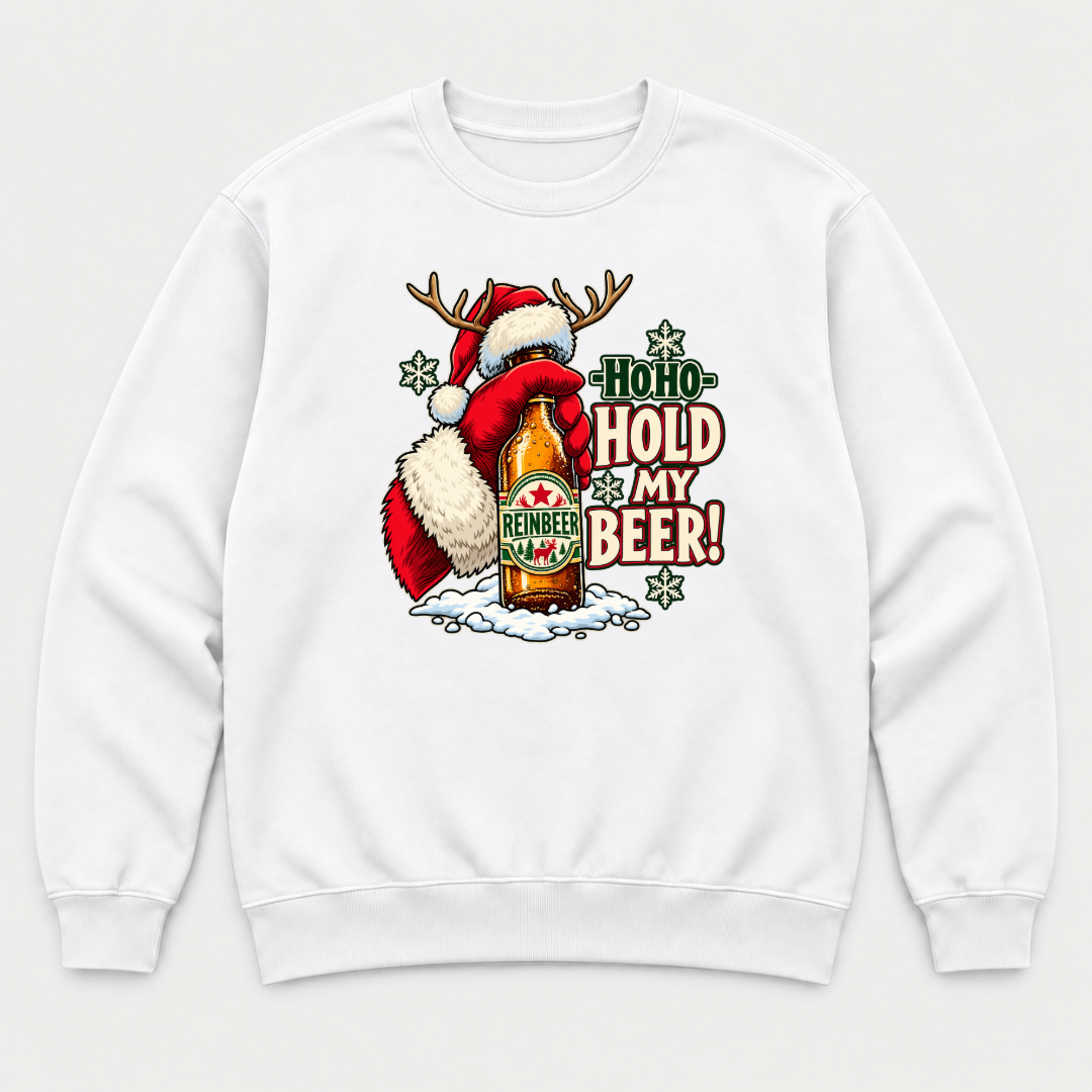 Ho Ho Hold My Beer Christmas Santa Graphic T-Shirt & Sweatshirt