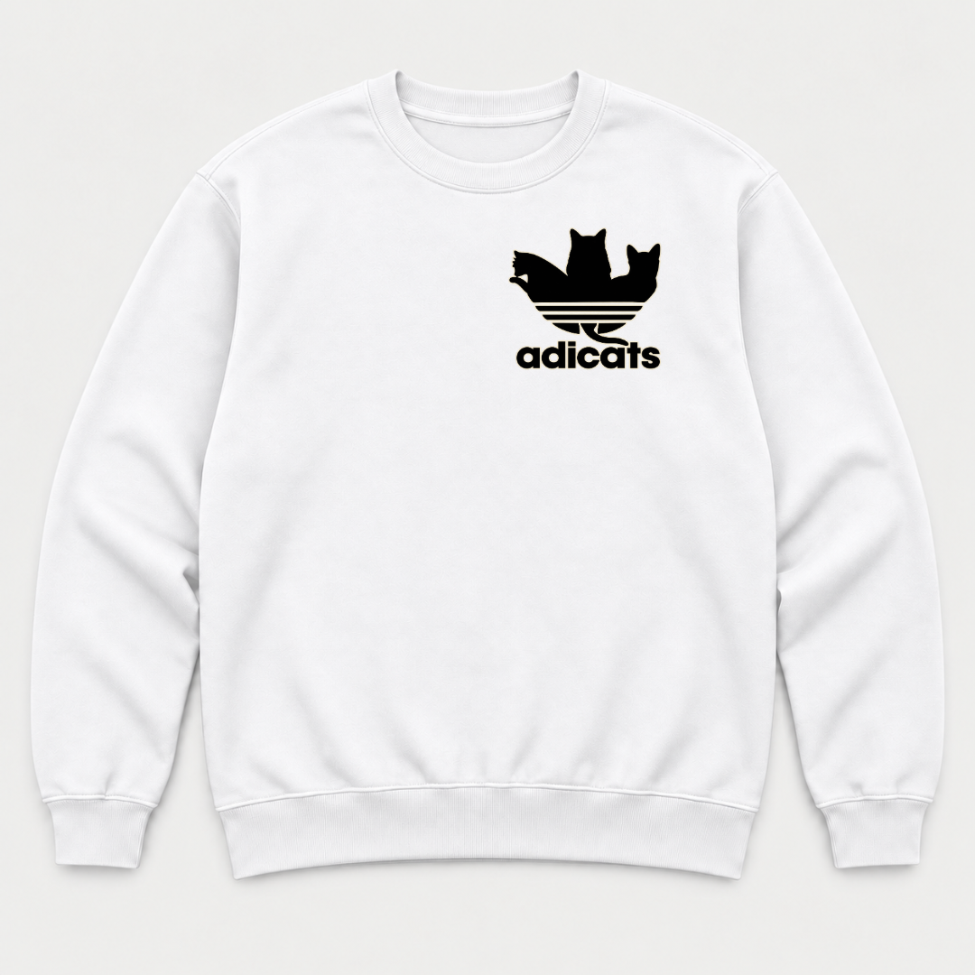 Adicats Three-Stripe Cat Graphic T-Shirt & Sweatshirt