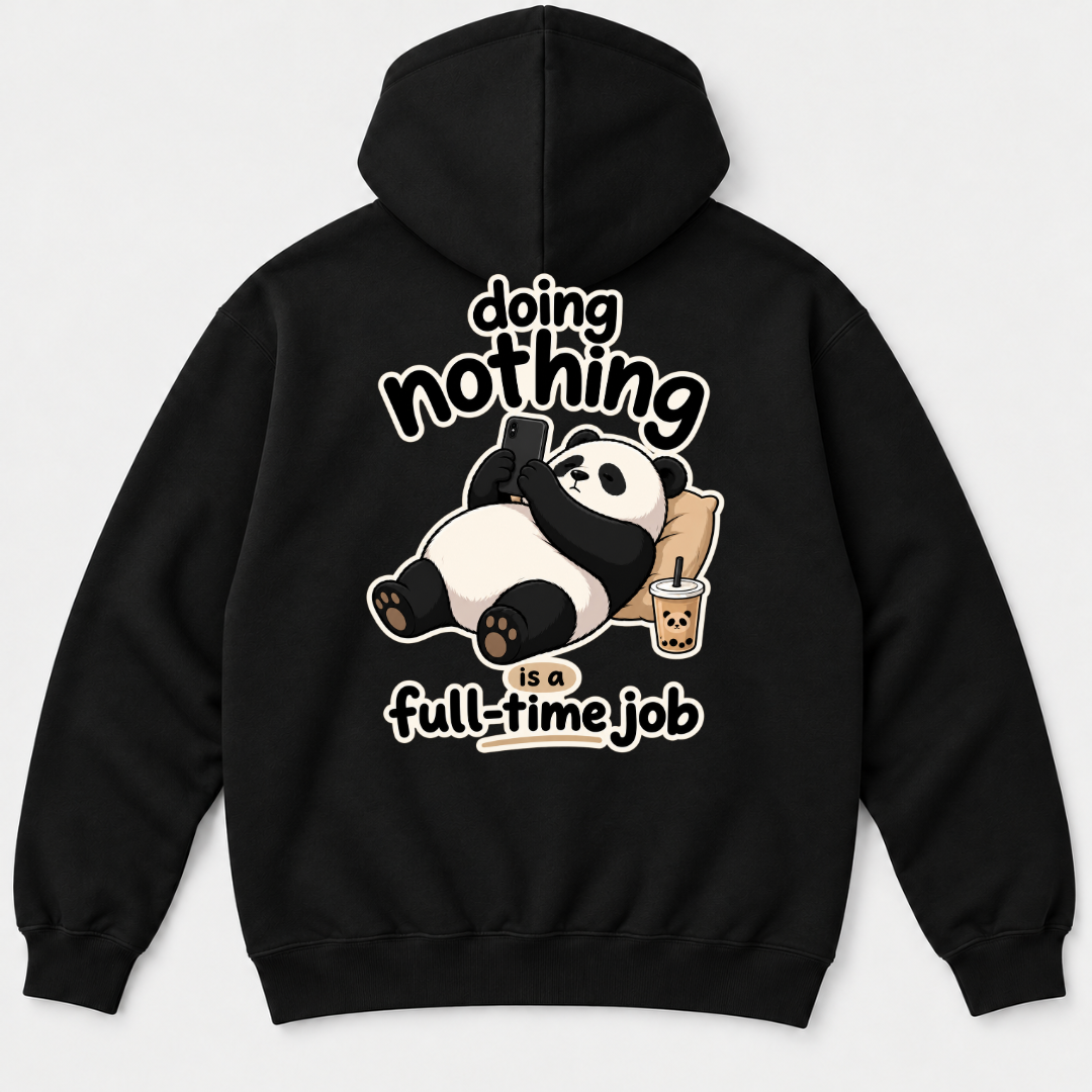 Doing Nothing Panda Graphic T-Shirt & Sweatshirt