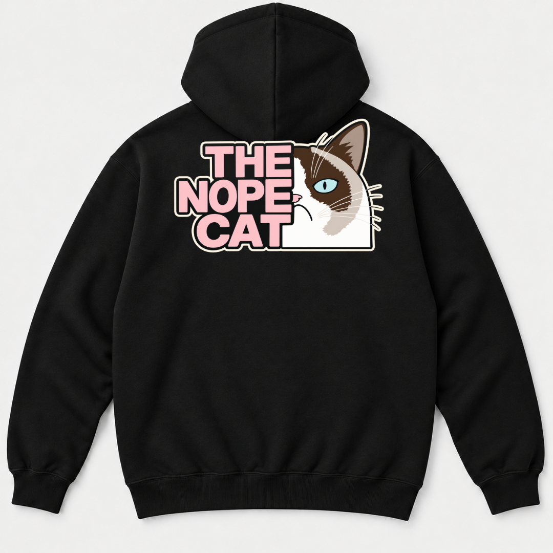 The Nope Cat Grumpy Feline Graphic T-Shirt & Sweatshirt