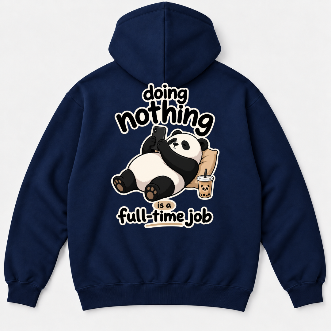 Doing Nothing Panda Graphic T-Shirt & Sweatshirt