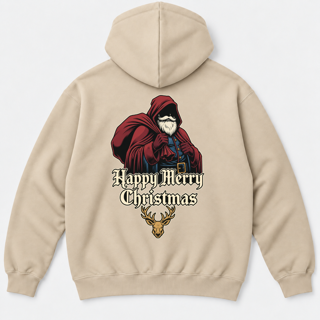 Gothic Santa Christmas T-Shirt & Sweatshirt – Merry Christmas Reindeer Graphic