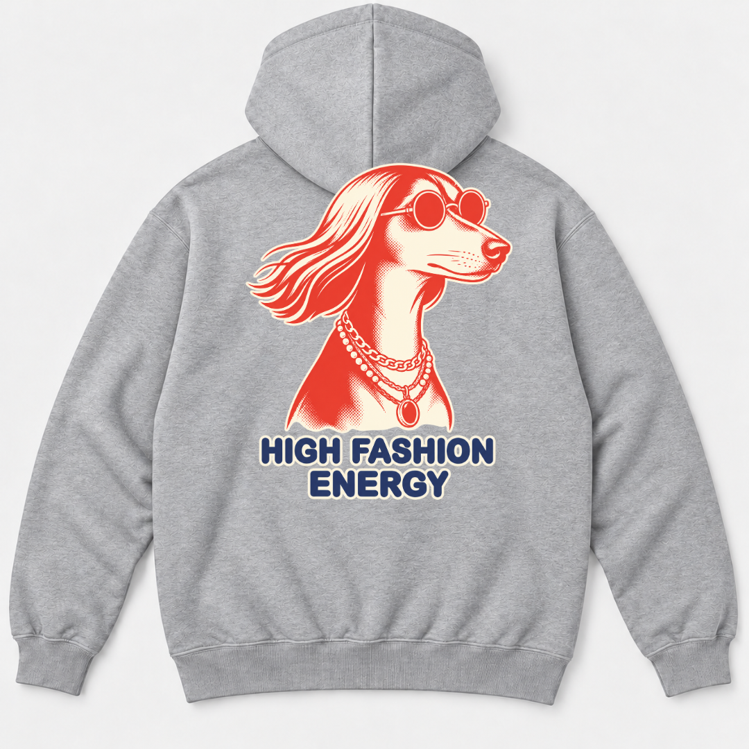 High Fashion Energy Dog Graphic T-Shirt & Sweatshirt