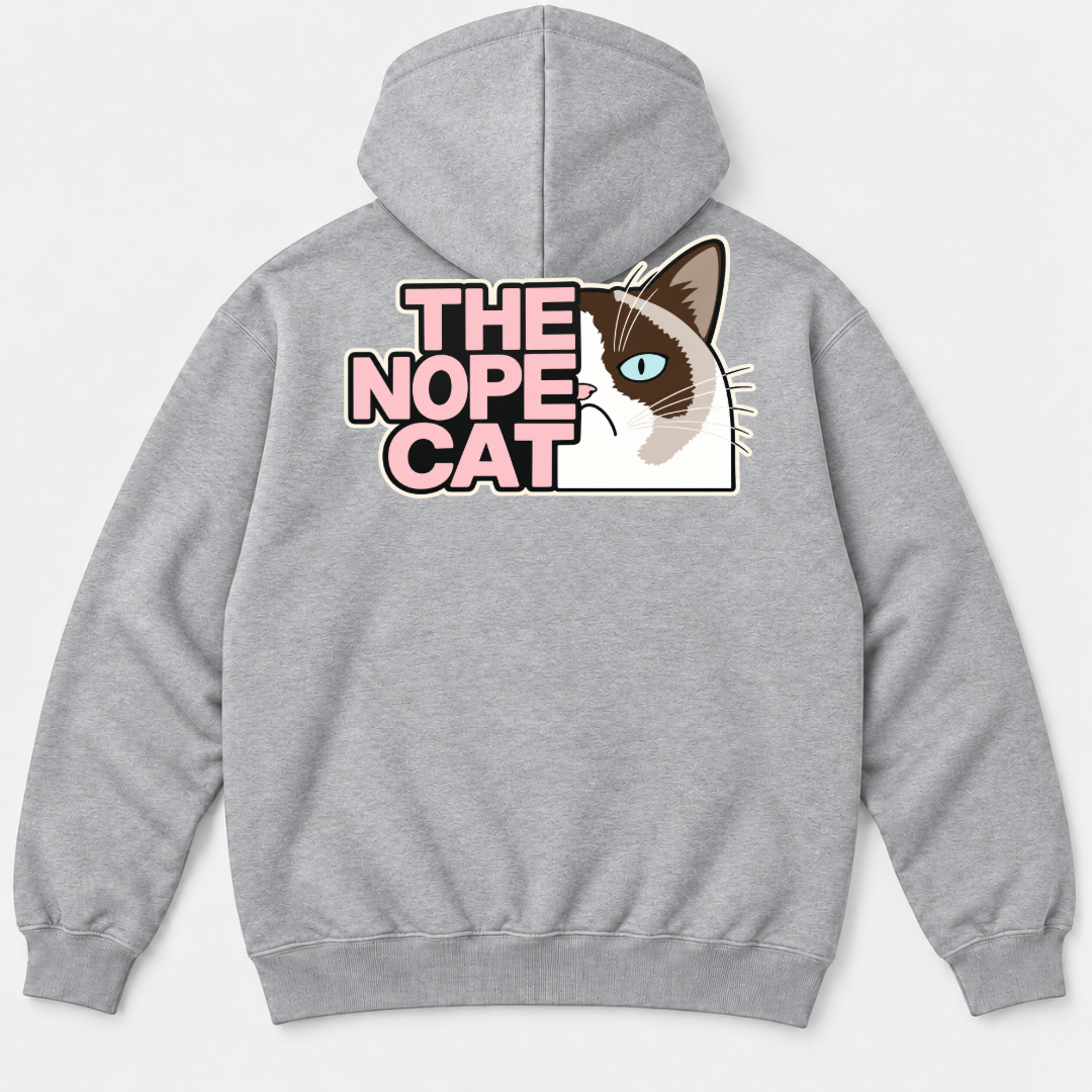 The Nope Cat Grumpy Feline Graphic T-Shirt & Sweatshirt
