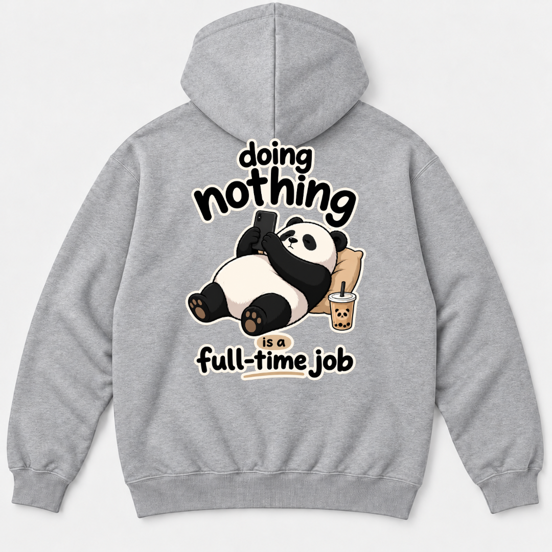 Doing Nothing Panda Graphic T-Shirt & Sweatshirt