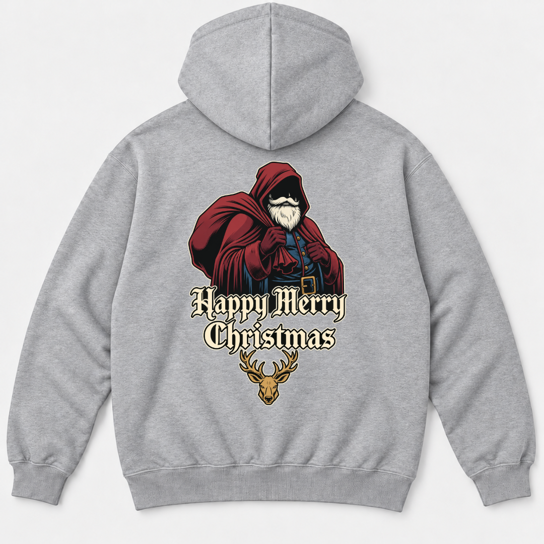 Gothic Santa Christmas T-Shirt & Sweatshirt – Merry Christmas Reindeer Graphic