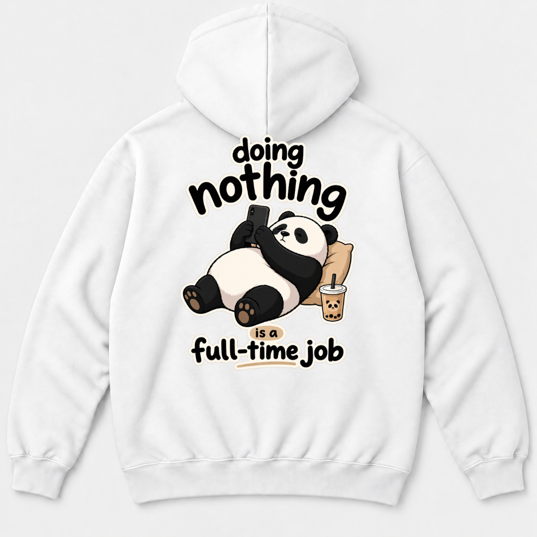 Doing Nothing Panda Graphic T-Shirt & Sweatshirt