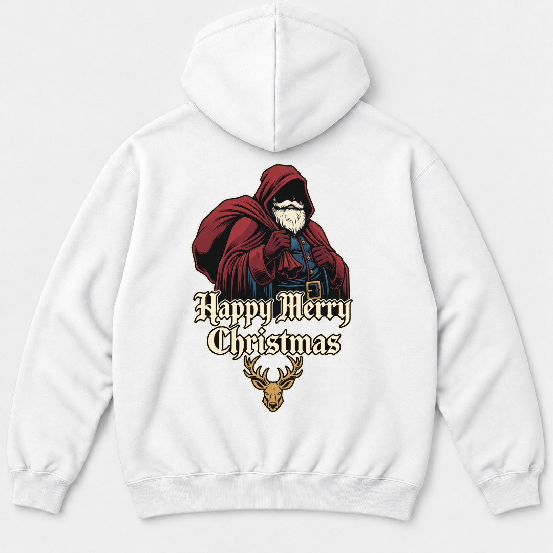Gothic Santa Christmas T-Shirt & Sweatshirt – Merry Christmas Reindeer Graphic
