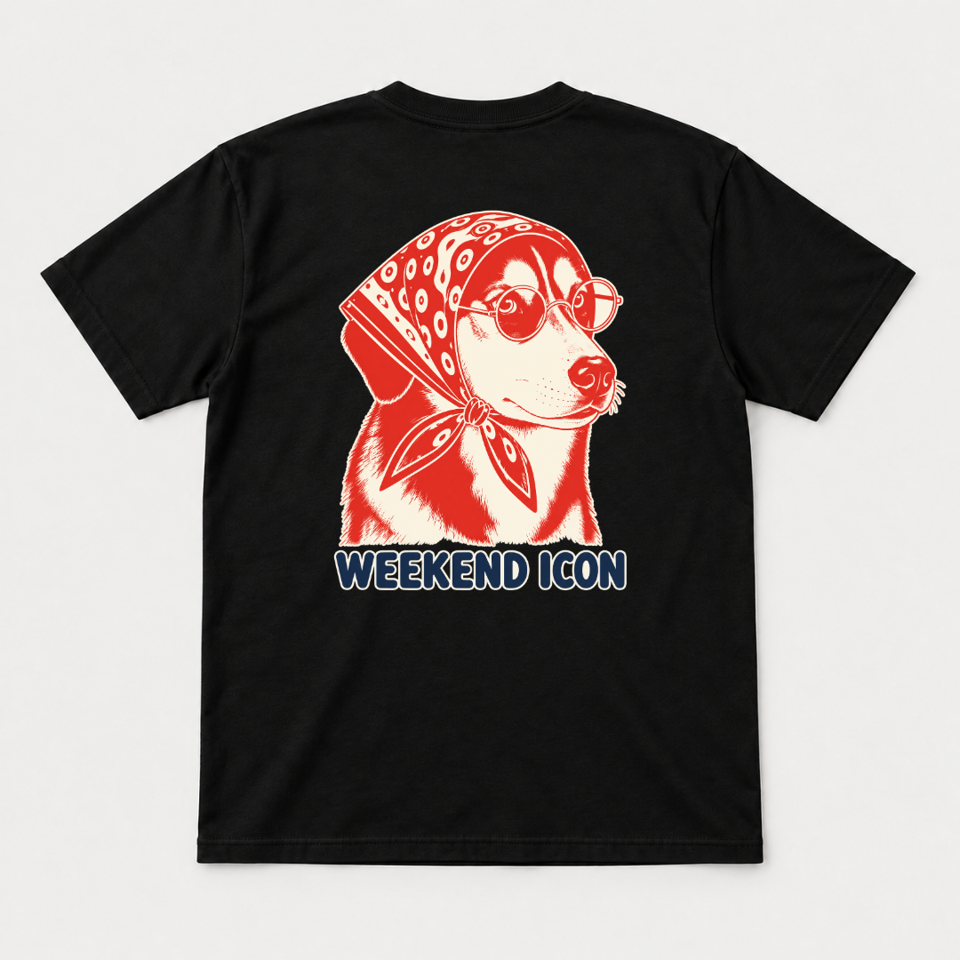Weekend Icon Bandana Dog Graphic T-Shirt & Sweatshirt