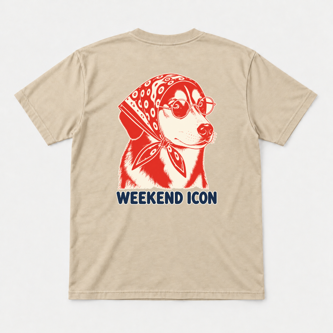 Weekend Icon Bandana Dog Graphic T-Shirt & Sweatshirt