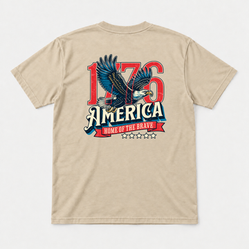 1776 Home of the Brave Eagle Graphic T-Shirt & Sweatshirt