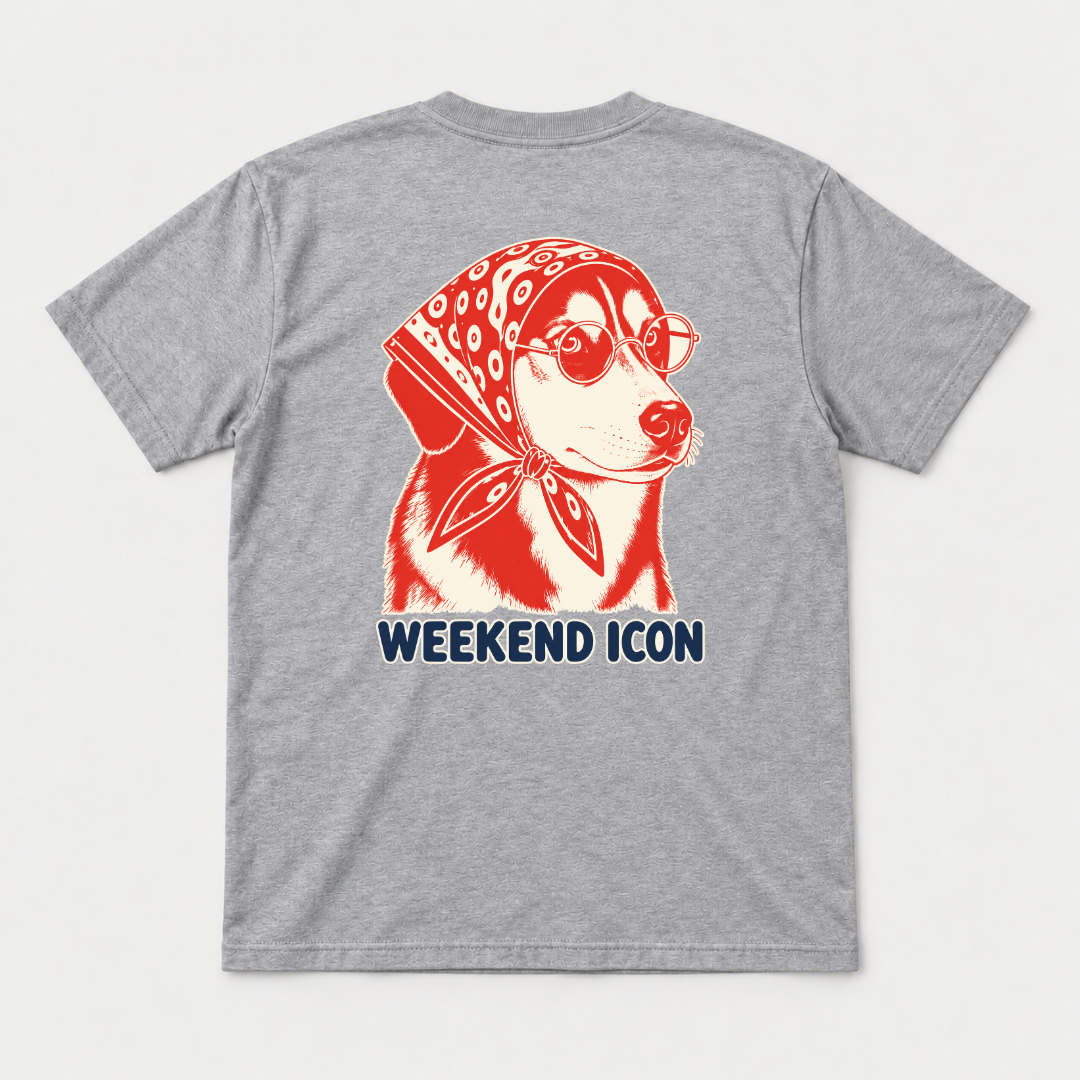 Weekend Icon Bandana Dog Graphic T-Shirt & Sweatshirt