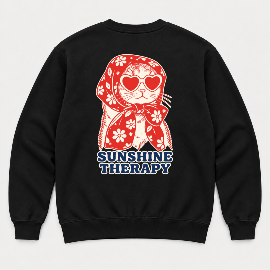 Sunshine Therapy Floral Cat T-Shirt & Sweatshirt