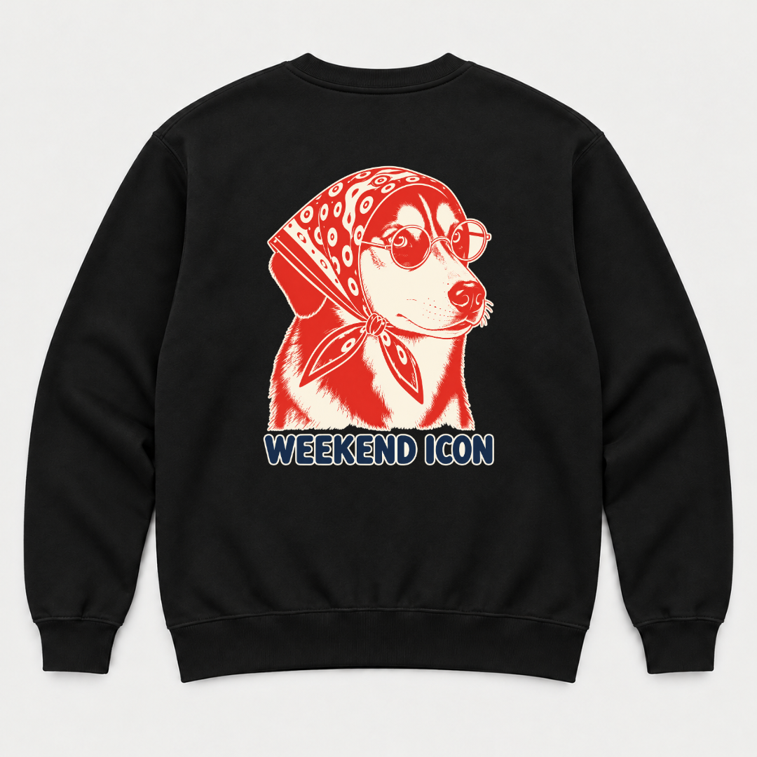 Weekend Icon Bandana Dog Graphic T-Shirt & Sweatshirt