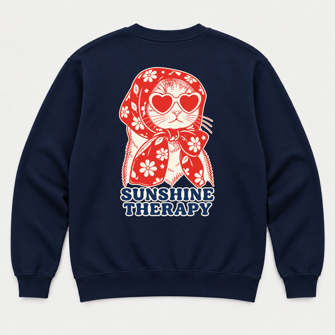 Sunshine Therapy Floral Cat T-Shirt & Sweatshirt