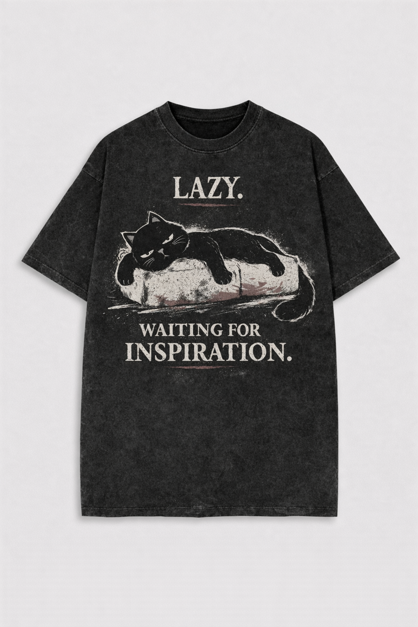 Lazy Cat – Washed Graphic Shirt