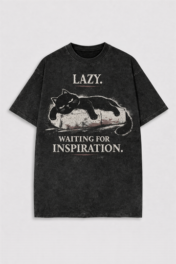 Lazy Cat – Washed Graphic Shirt