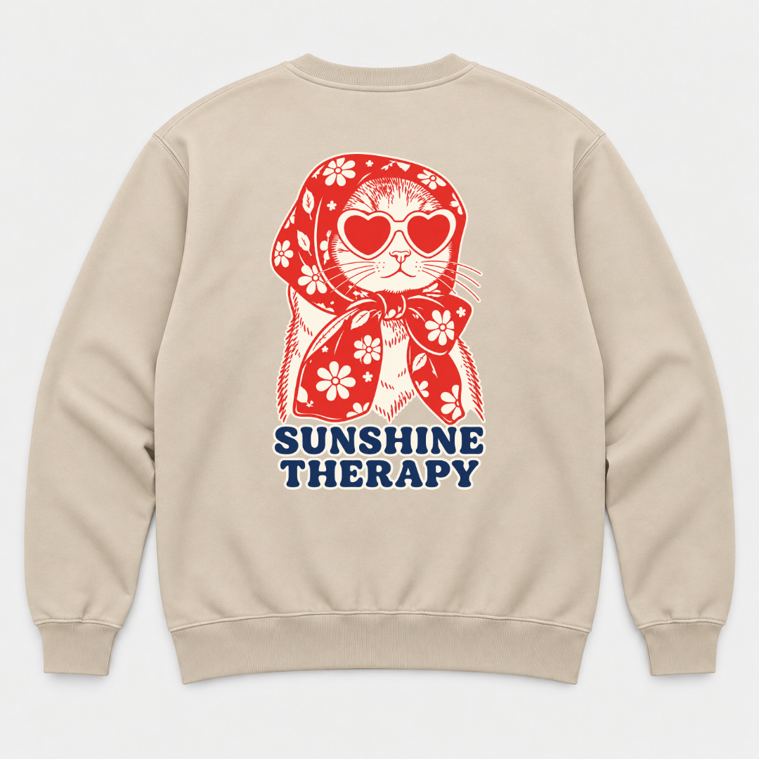 Sunshine Therapy Floral Cat T-Shirt & Sweatshirt