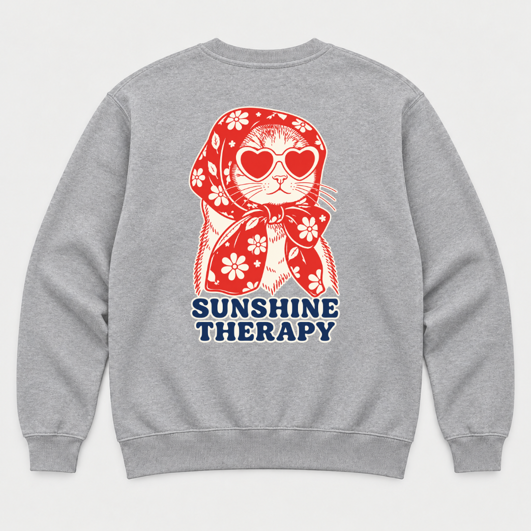 Sunshine Therapy Floral Cat T-Shirt & Sweatshirt
