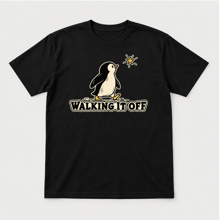 Walking It Off Penguin Graphic - T-Shirt & Sweatshirt