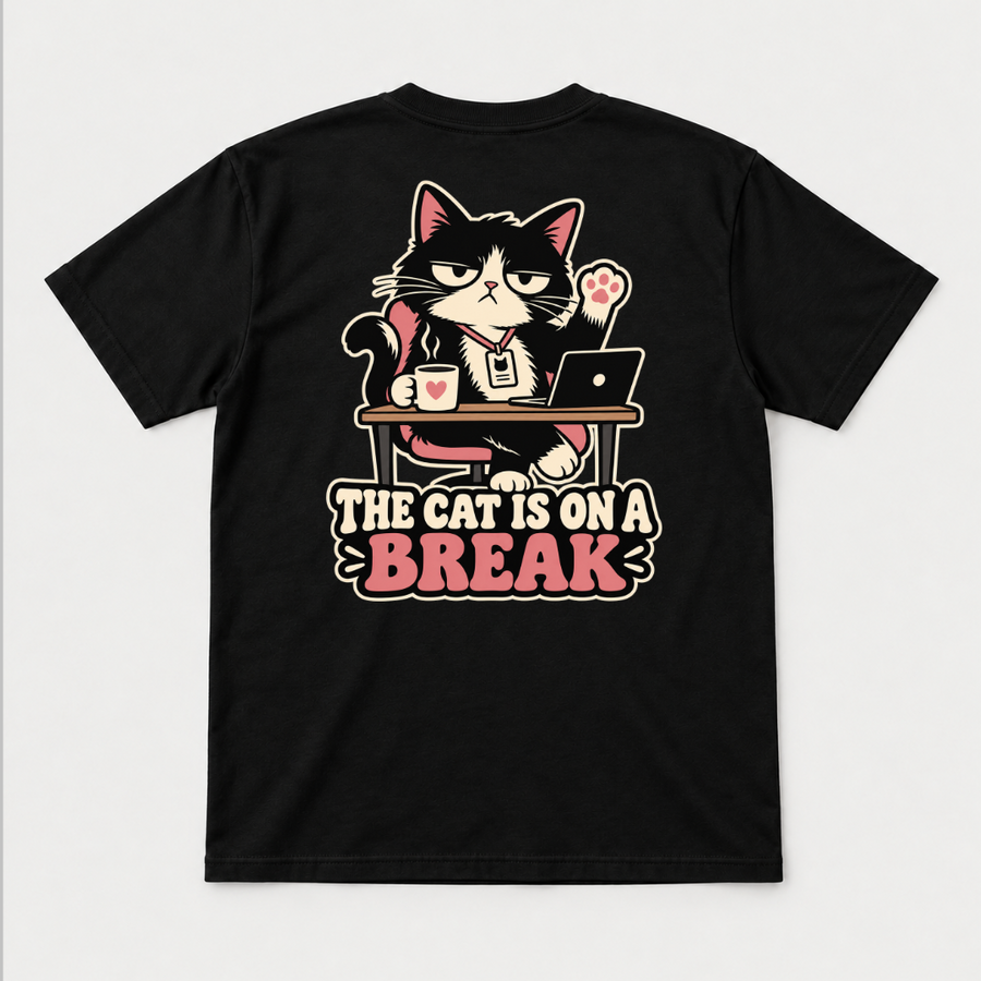 The Cat Is on a Break Graphic - T-Shirt & Sweatshirt