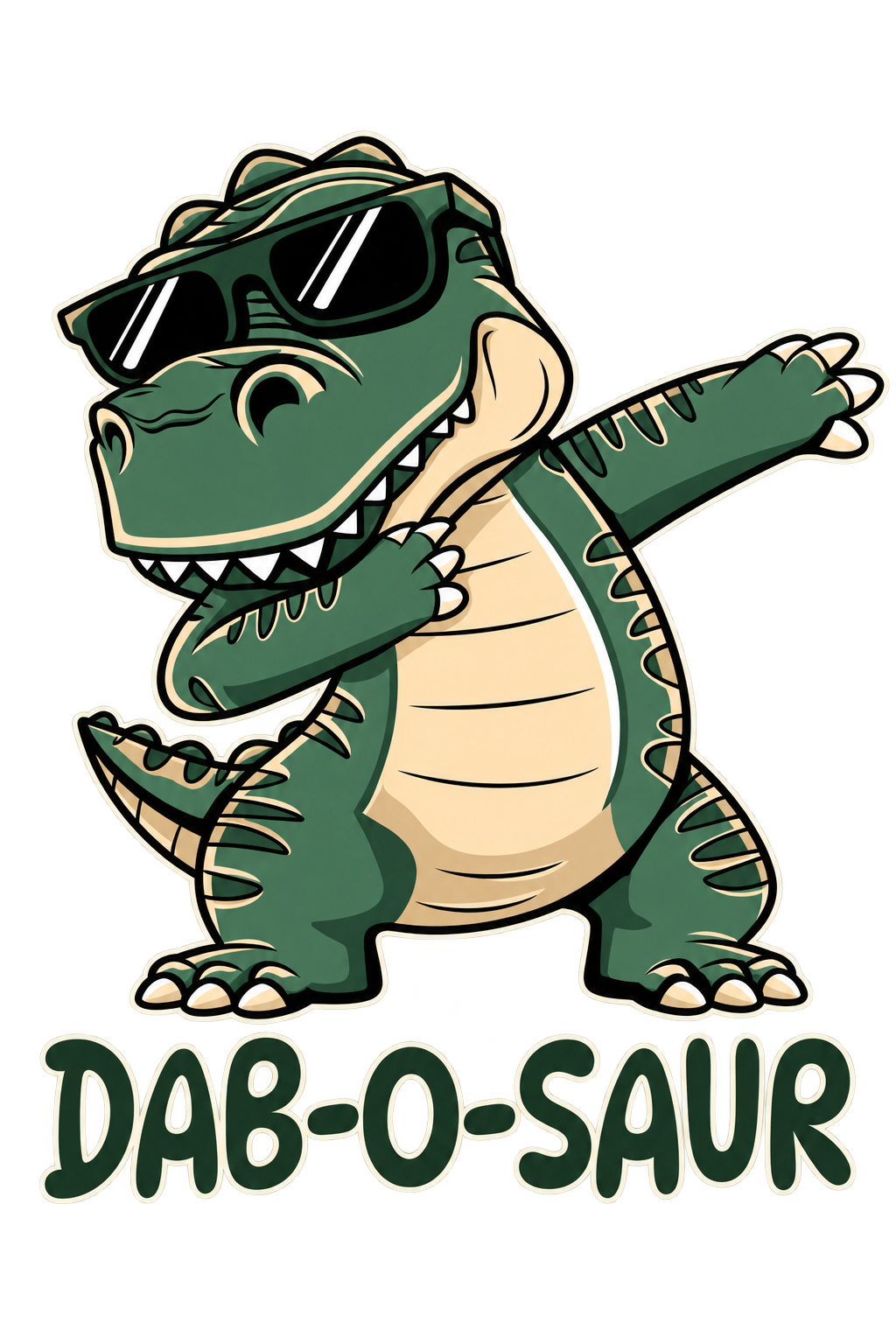 Dab-O-Saur Dinosaur Graphic T-Shirt & Sweatshirt