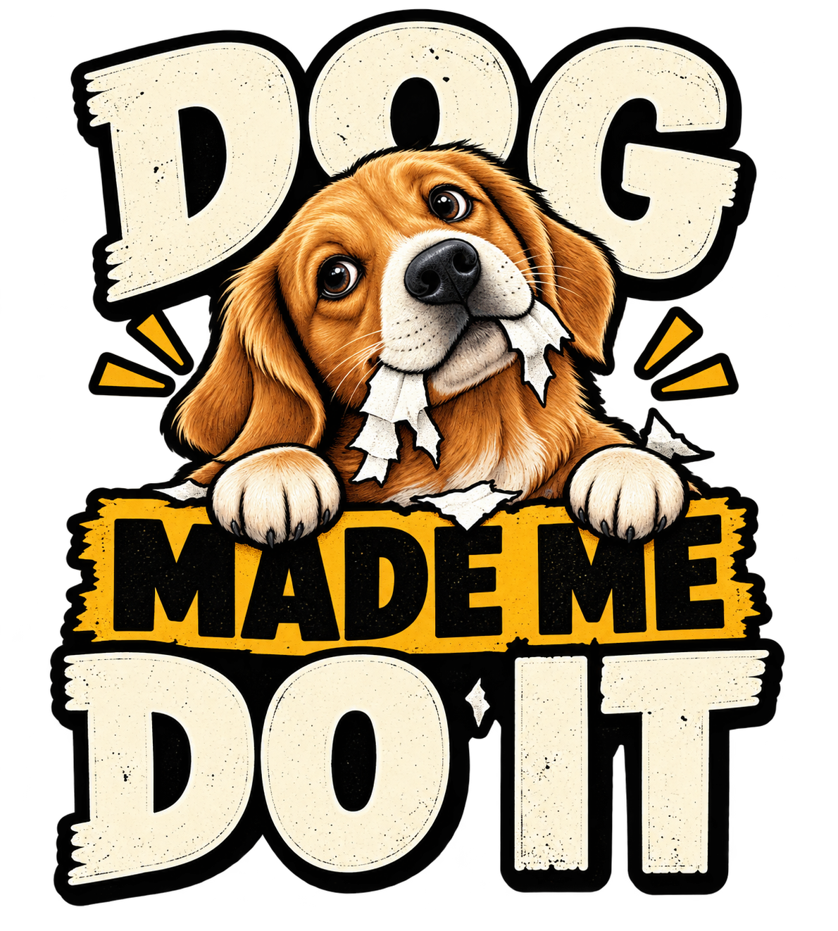 Dog Made Me Do It Beagle Graphic T-Shirt & Sweatshirt