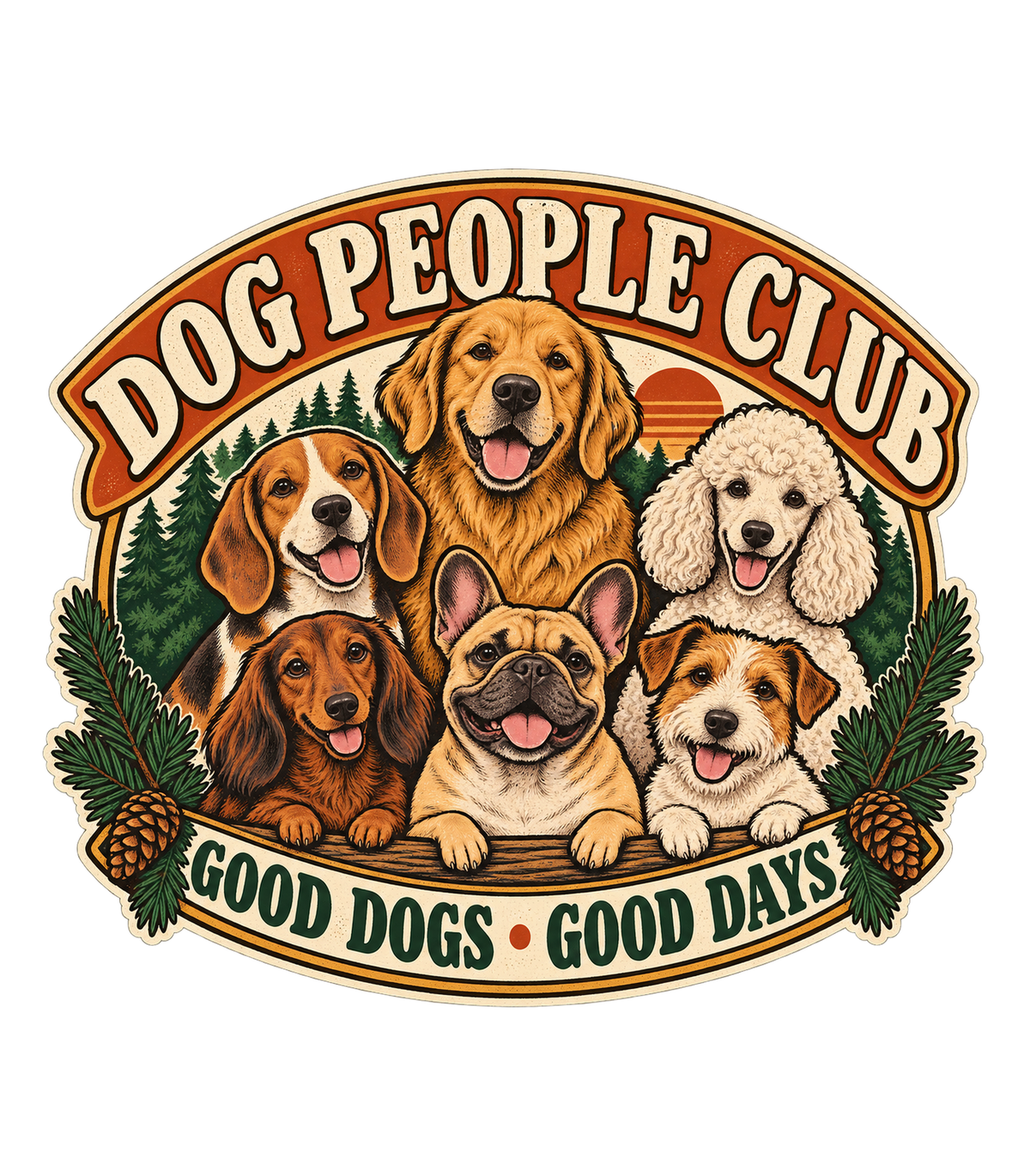 Dog People Club Shirt – Vintage Dog Breed Graphic Tee & Sweatshirt
