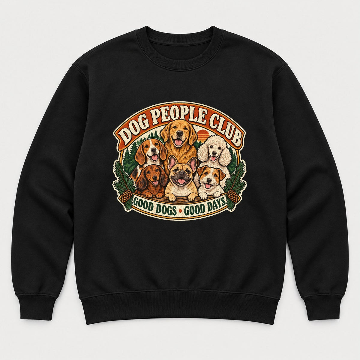 Dog People Club Shirt – Vintage Dog Breed Graphic Tee & Sweatshirt