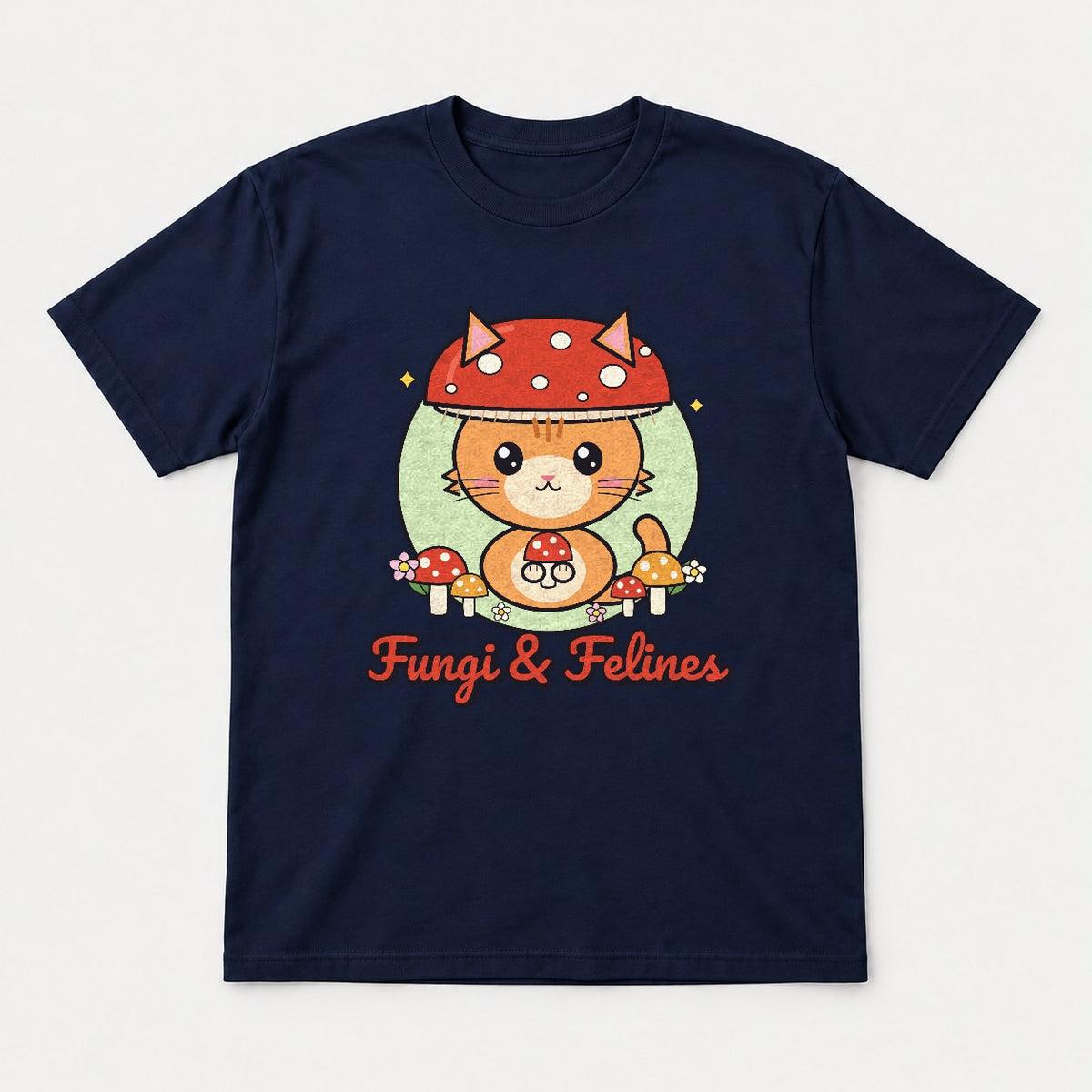 Fungi & Felines Shirt – Cottagecore Mushroom Cat Tee & Sweatshirt