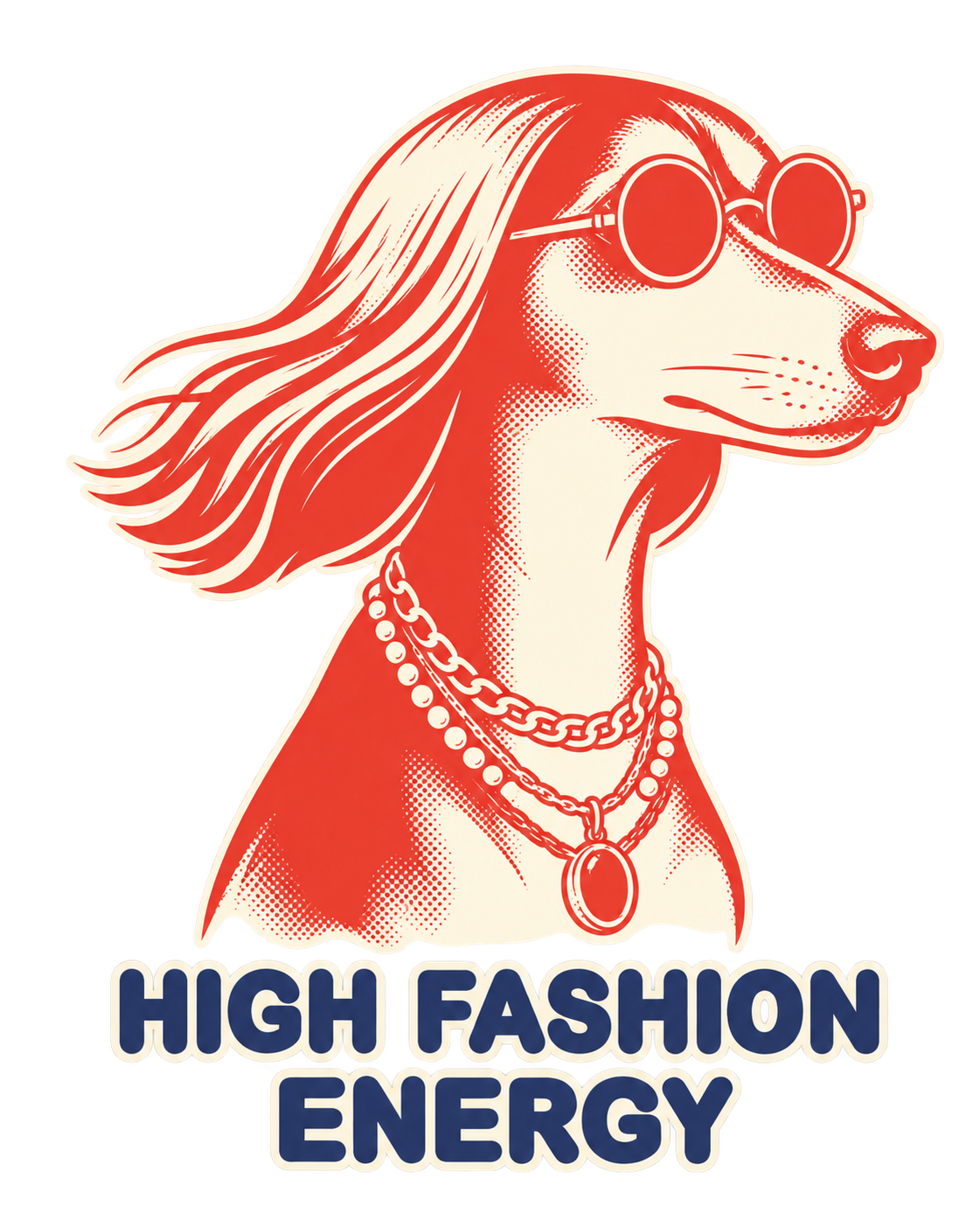 High Fashion Energy Dog Graphic T-Shirt & Sweatshirt